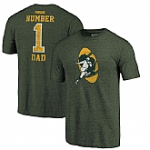 Green Bay Packers Green Greatest Dad Retro Tri-Blend NFL Pro Line by Fanatics Branded T-Shirt,baseball caps,new era cap wholesale,wholesale hats